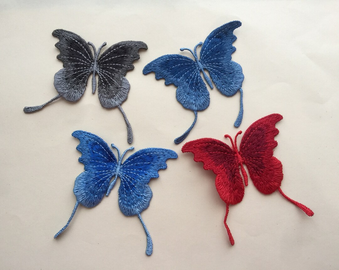 One Sew on Butterfly Full Embroidered Patch Appliqués Badge Etsy