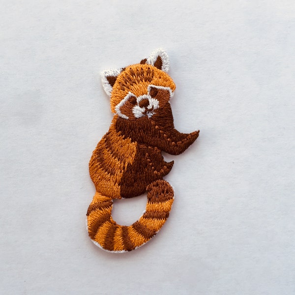Red Panda Iron On Sew On Full Embroidered Patch Appliqués Badge Crafts