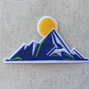 Sunrise Mountain Iron On Sew On Embroidered Patch Appliqués Badge