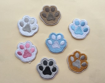 Animal Paw Embroidery Patch - Iron On / Sew On Appliqué
