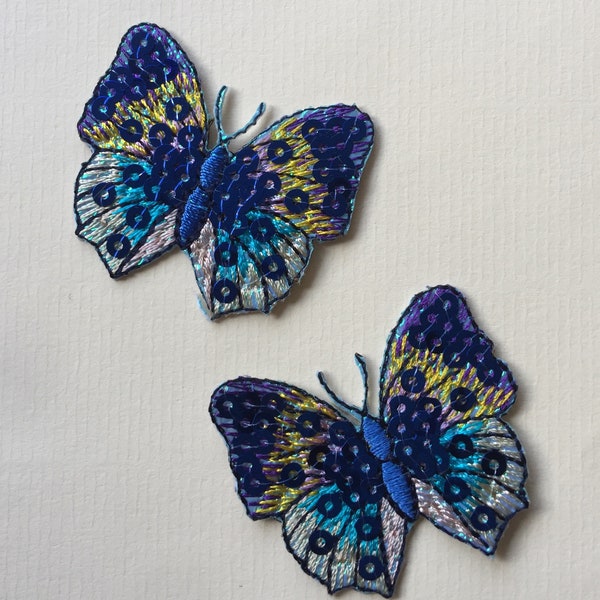 Butterfly Embroidered Jeans Etsy