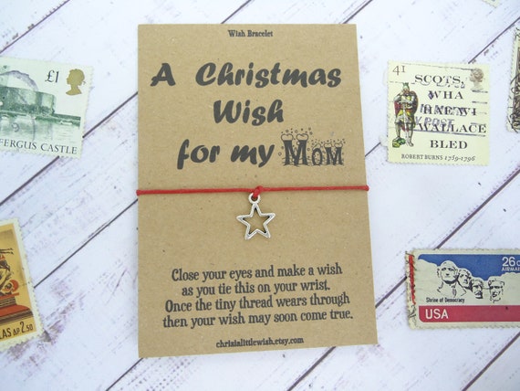 Wish Bracelet Friendship Mom Family *Xmas Christmas Wish Gift