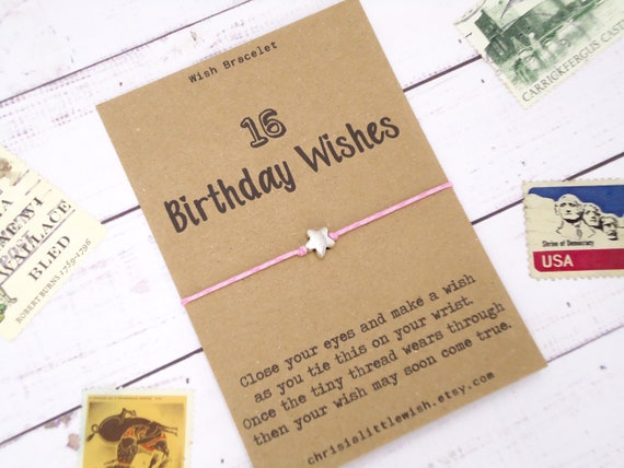 assistent een paar Iedereen 16e verjaardag wensen charm armband cadeau Sweet 16 Wish | Etsy Nederland