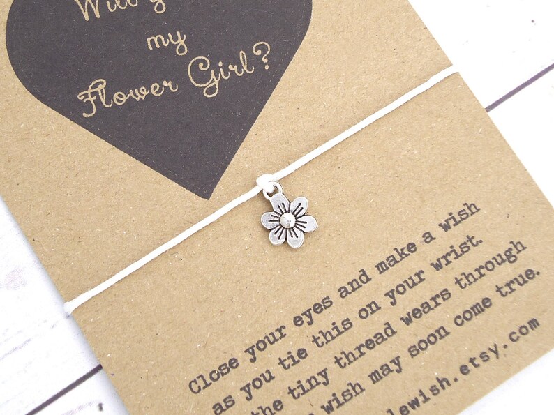 Flower Girl Proposal Bracelet Proposal Gift Will You Be My Etsy