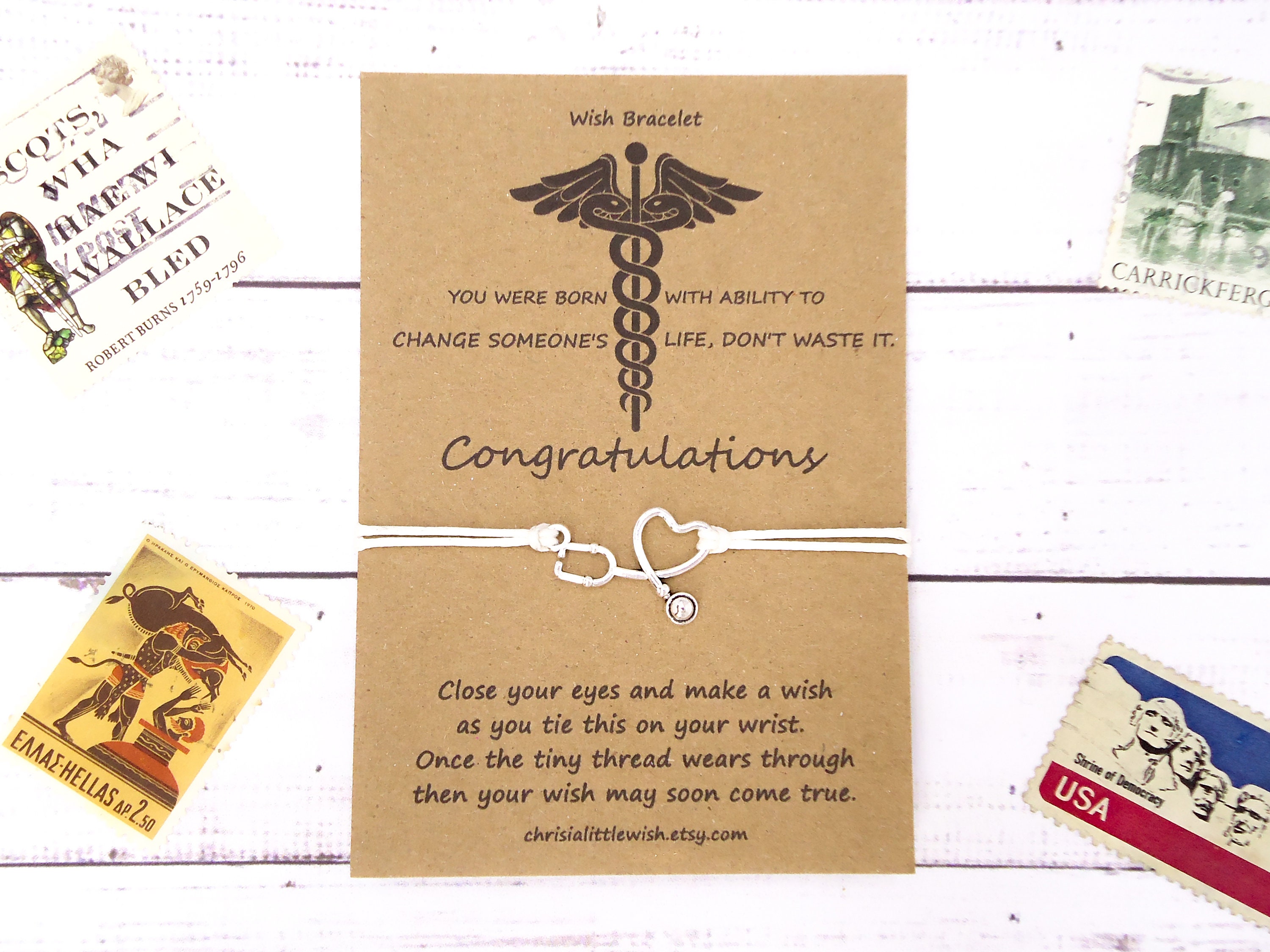 Graduation Gift Stethoscope Bracelet Medical Student Gift Etsy