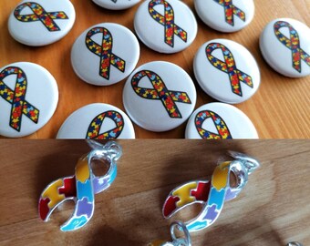 Autism Charm or Pin Badge