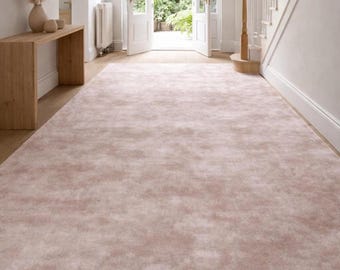 Alfombra de viscosa rosa suave hecha a mano, lujosa y brillante, moderna decoración para el hogar.