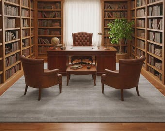 Grey Viscose Hand Loom Area Rug Luxurious Soft Shimmer Handmade Modern Home Floor Carpet