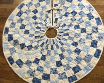 Blue Ice Christmas Tree Skirt