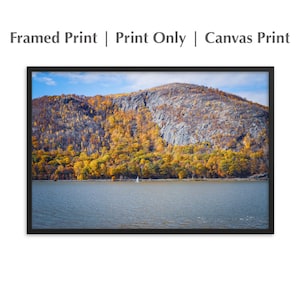 Hudson Valley mountain wall art. Scenic New York photo of Storm King Mountain.