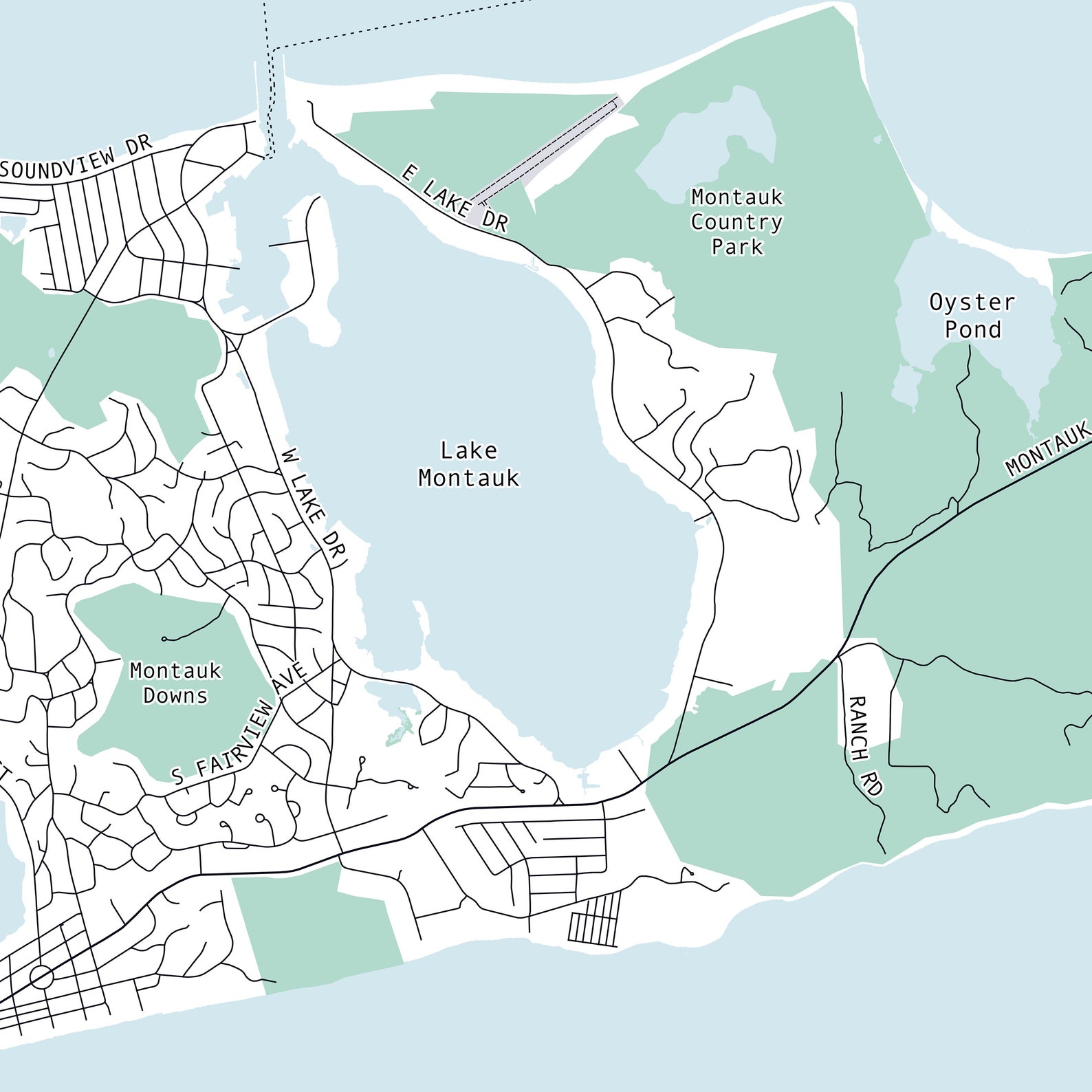 Montauk New York Street Map Art. Minimalist and Modern Wall Etsy