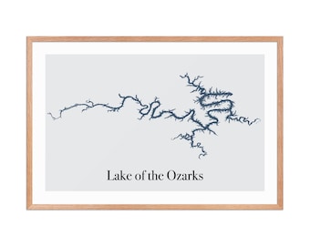Lake of the Ozarks Missouri Map Print: Modern Minimalist Wall Art (Digital File)