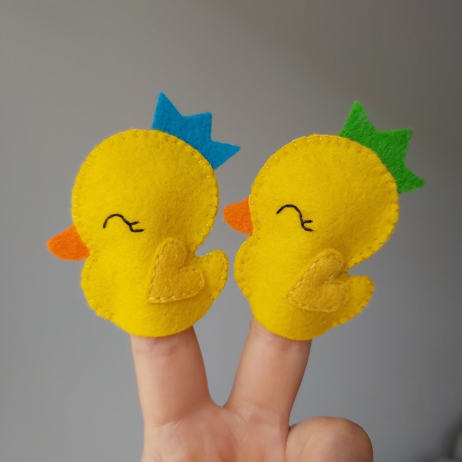 Five Little Ducks Finger Puppet Set wool Felt Nursery Etsy Australia