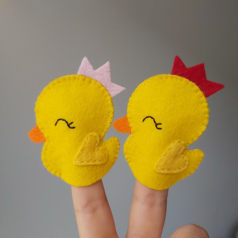 Five Little Ducks Finger Puppet Set wool Felt Nursery Etsy