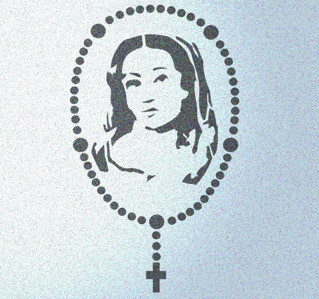 Virgin Mary Rosary Stencil Mylar Religious Stencils Etsy