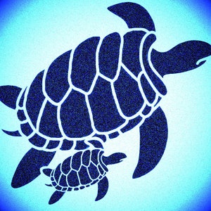 Baby & Momma Sea Turtle Stencil Nautical Turtles Stencils