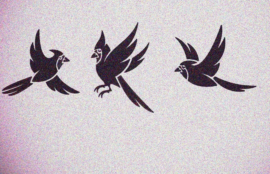 Set of 3 Detailed Cardinals Bird Stencil Birds Stencils - Etsy