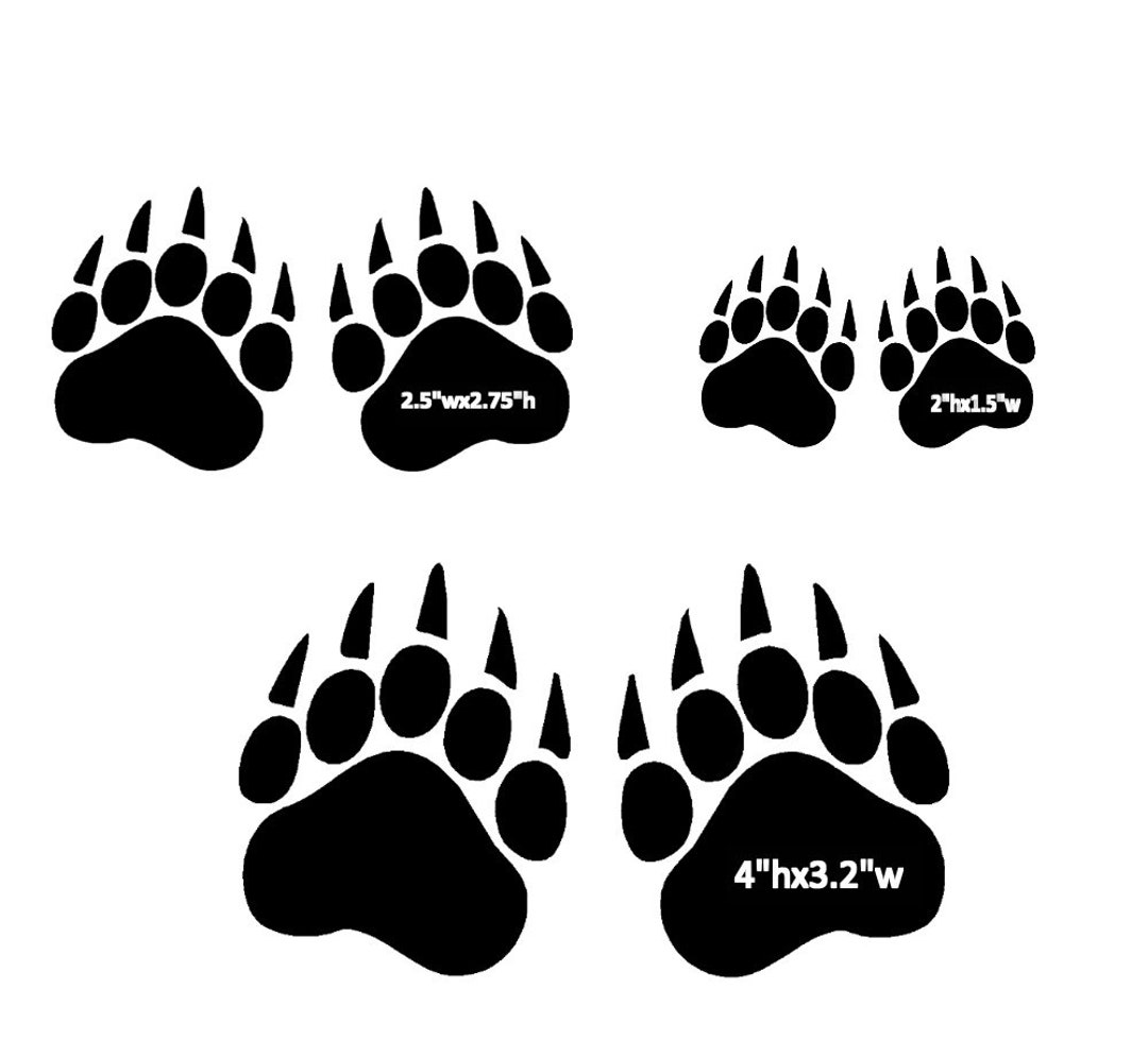Bear Paw Set Stencil Wildlife Bears Stencils - Etsy