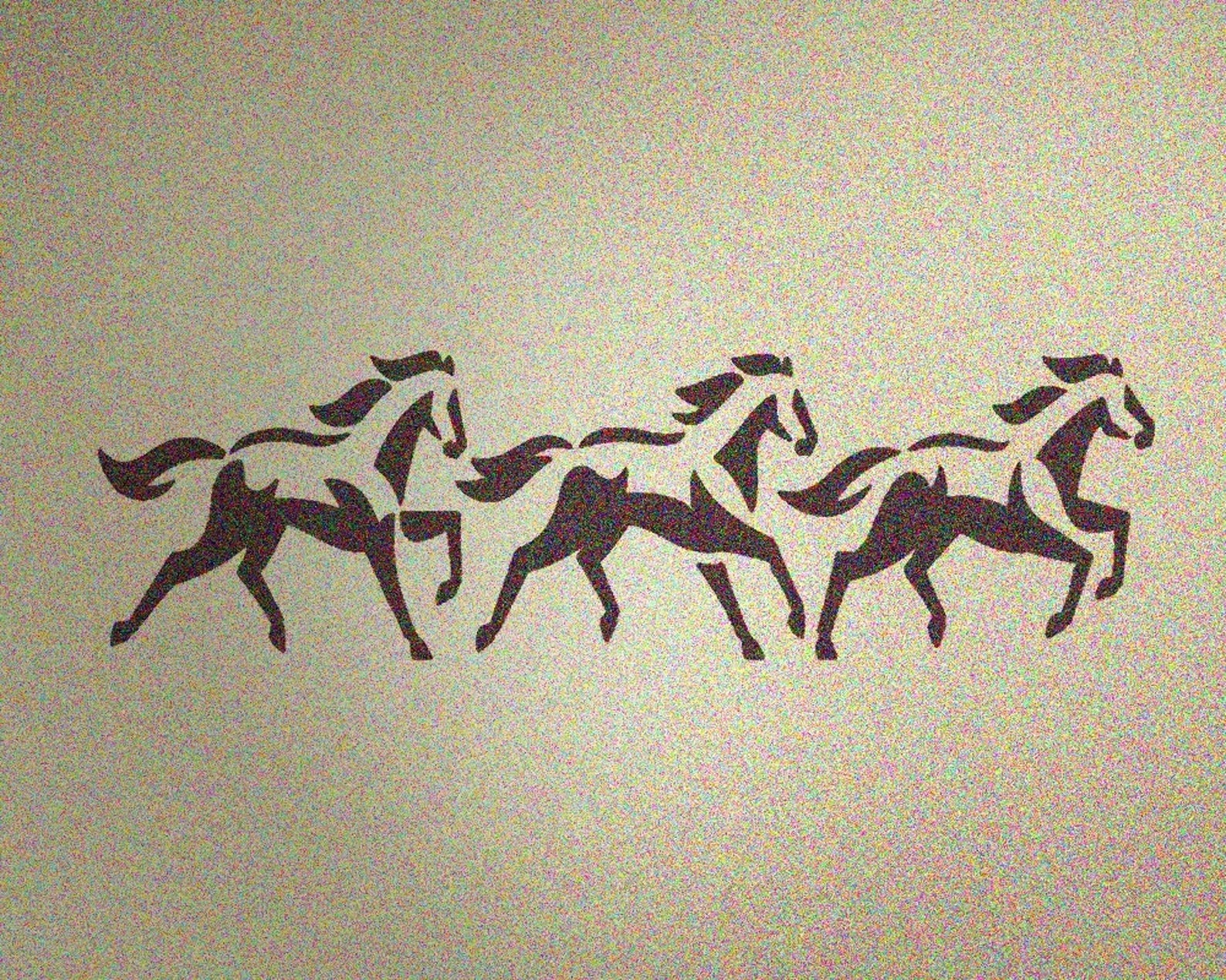 3 Running Horses Stencil Southwestern Horse Stencils Etsy