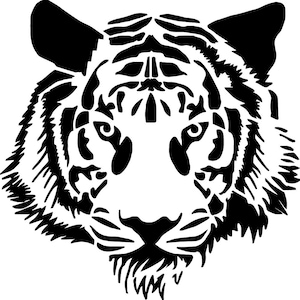 Tiger Head Stencil Tigers wildlife Animal Stencils