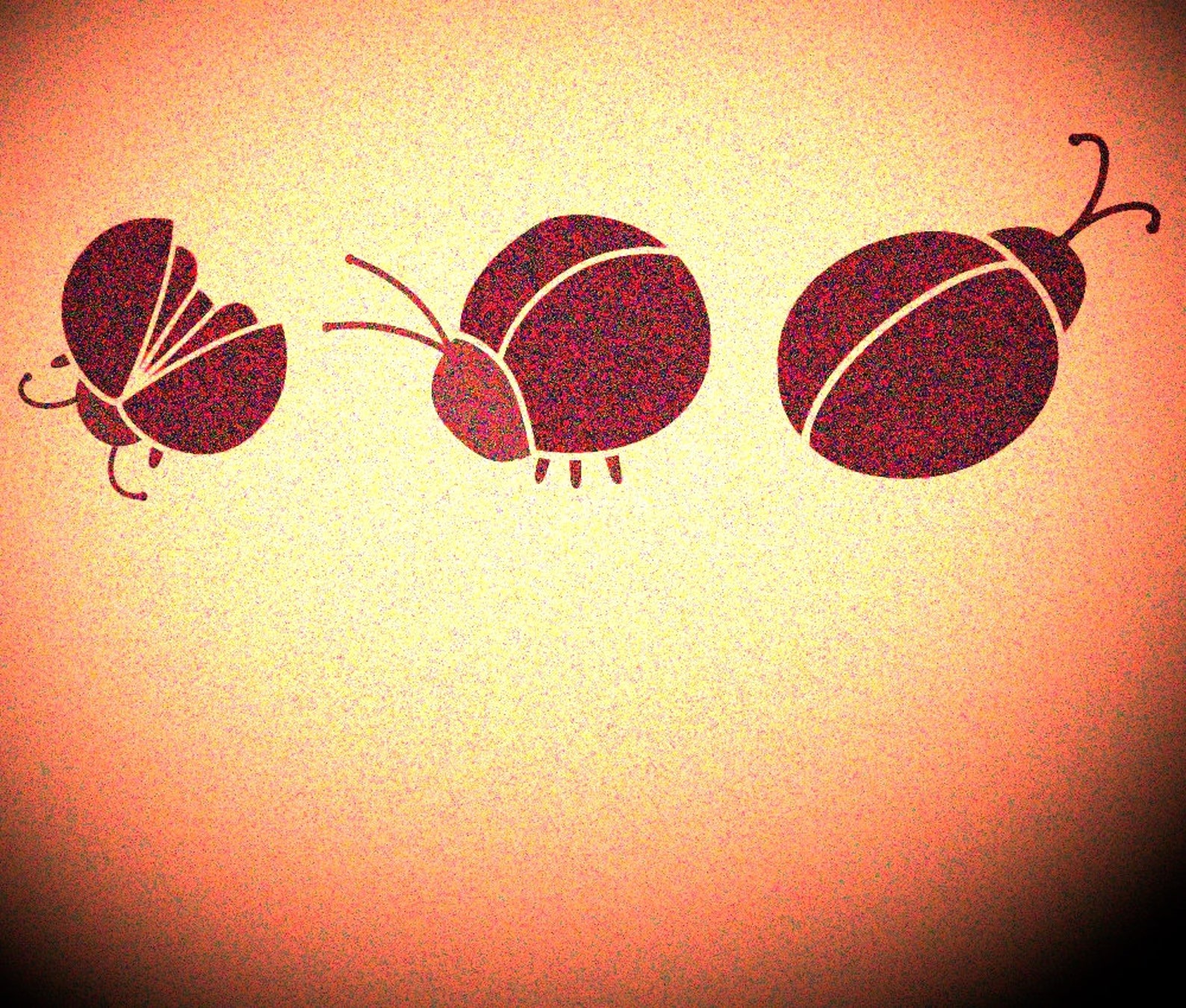 Set of 3 Ladybugs Stencil Mylar Ladybug Bug Garden Stencils | Etsy