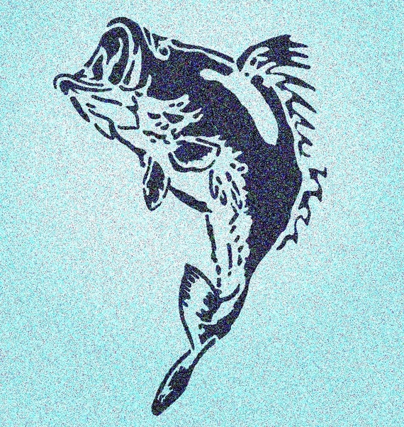 Wide Mouth Bass Stencil Fish Fishing Nautical Stencils | Etsy
