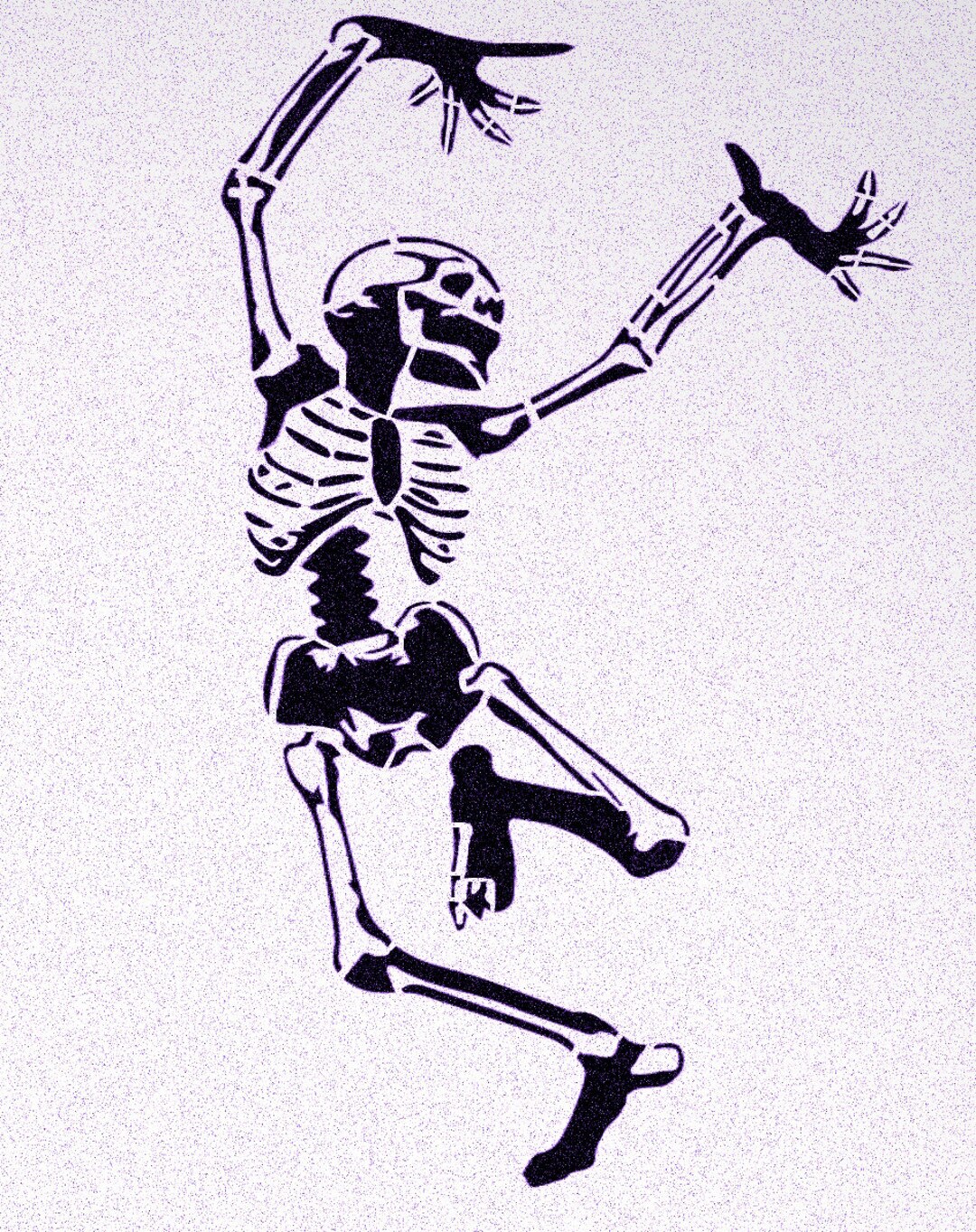 Dancing Skeleton Stencil Gothic Stencils Etsy