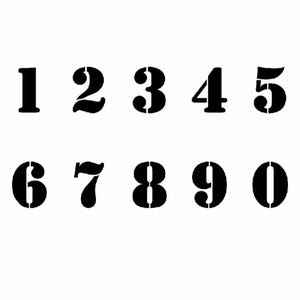 Standard House Number Font Stencil Numbers Sign Signs Stencils