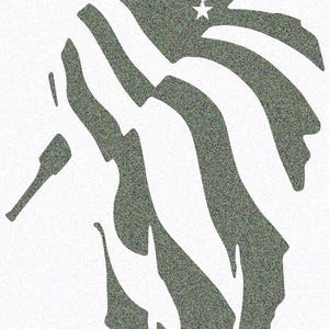 Soldier with Flag Stencil Wall Painting Soldiers Stencils