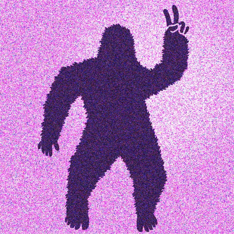 Bigfoot Peace Sign Stencil Yeti Sasquatch Stencils | Etsy