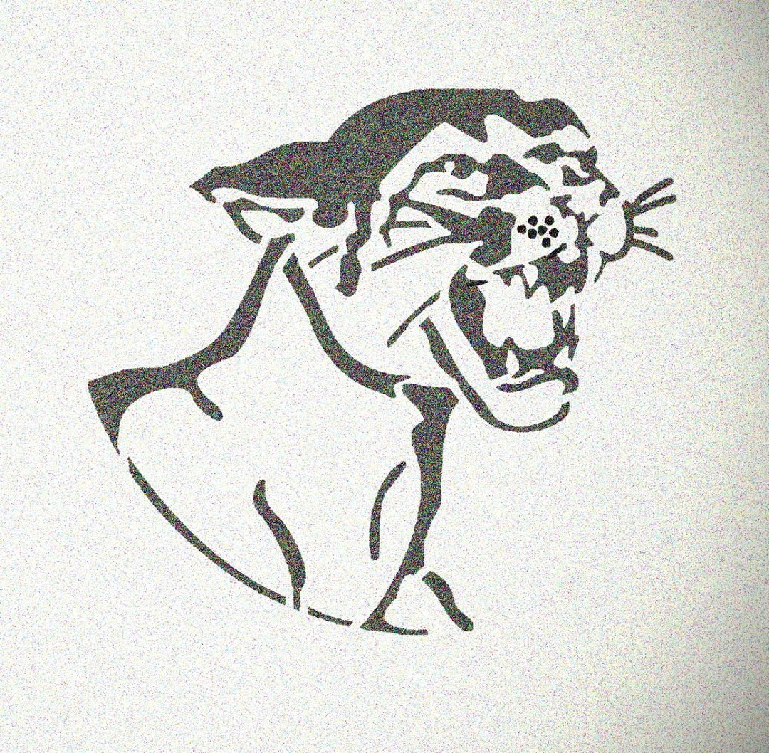 cougar-head-stencil-cougars-wildlife-animal-stencils-etsy