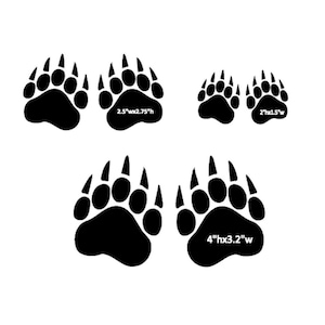 Bear Paw Set Stencil Wildlife Bears Stencils