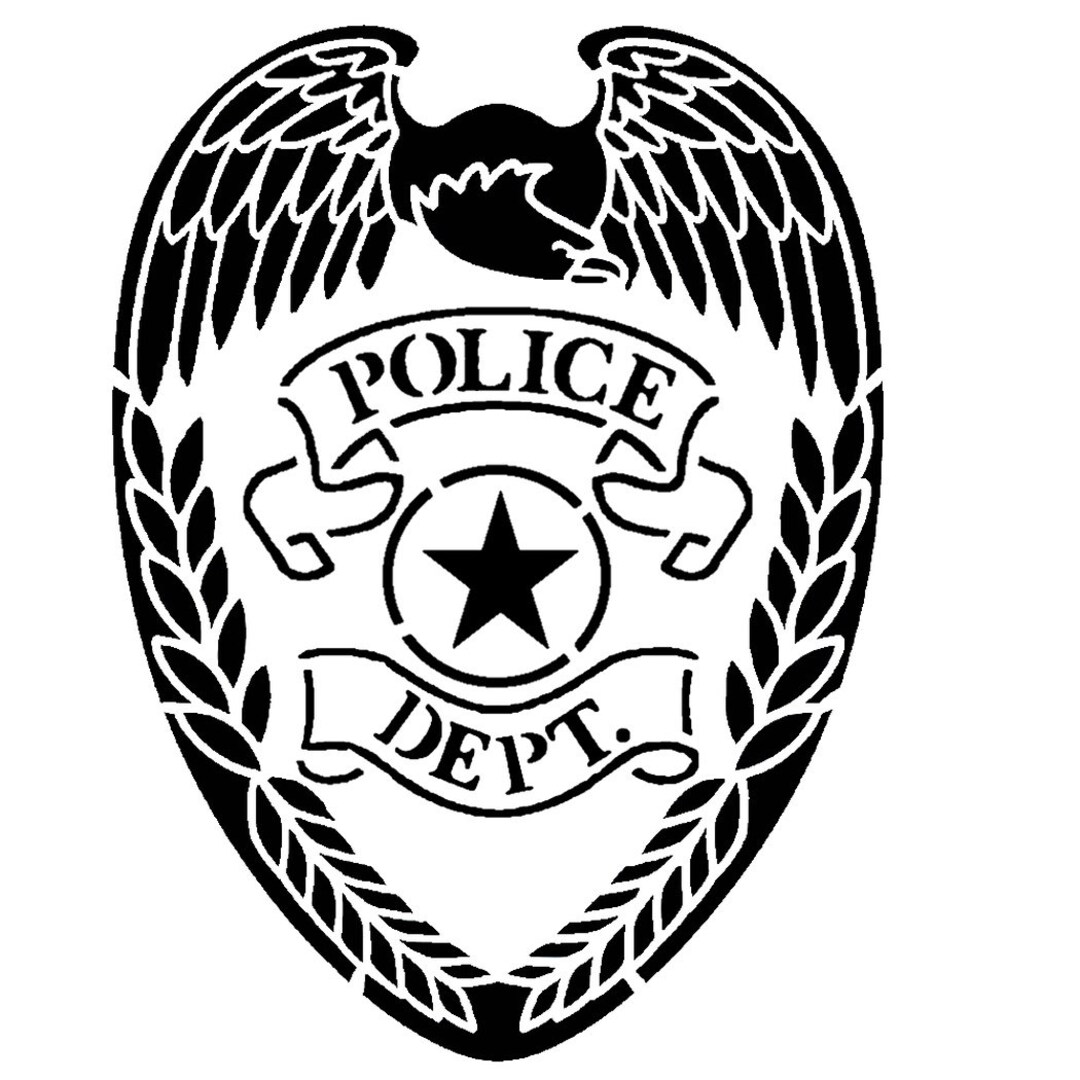 Badge Stencil Police First Responder Stencils - Etsy