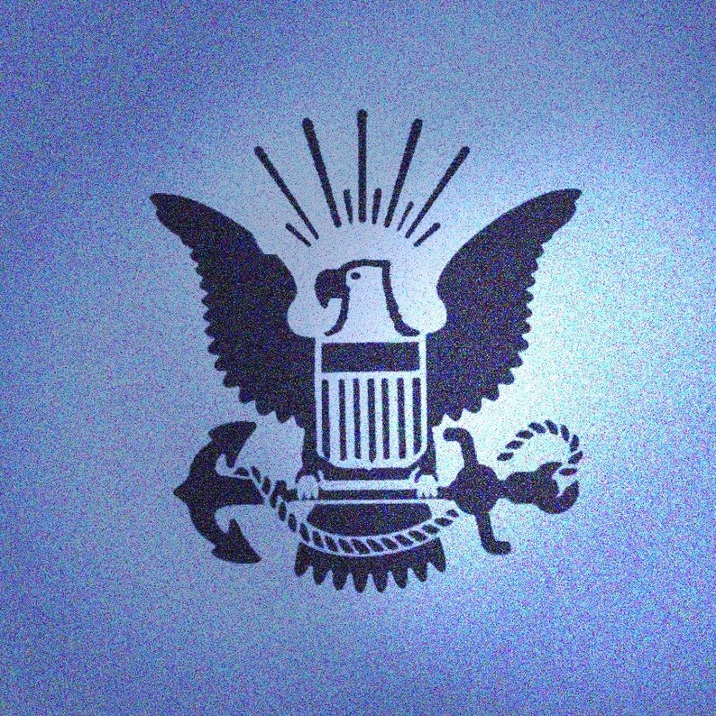 United States Navy Eagle W/anchor Stencil Military Stencils - Etsy