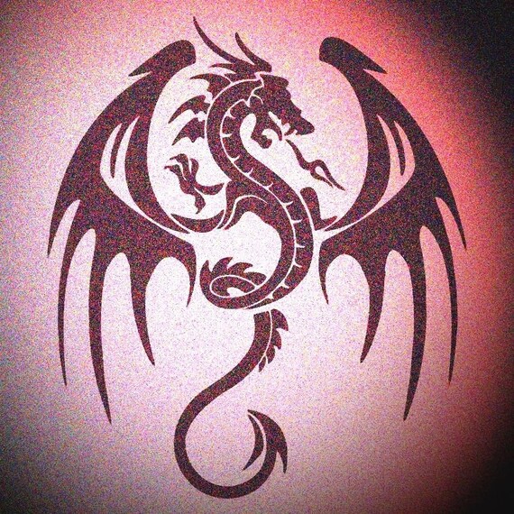 Wide Wing Dragon Stencil Gothic Dragons Wall Painting Stencils - Etsy