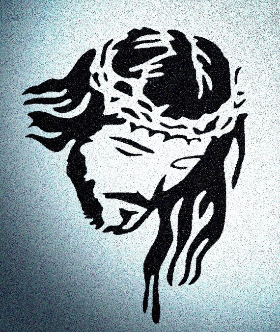 Jesus Stencil Mylar Religious Stencils Etsy Jesus Stencil Mylar Religious Stencils Etsy