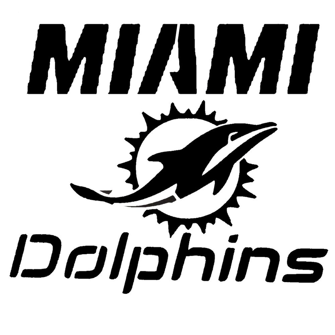 Various Szs Miami Dolphins Logo Stencil Mylar Reusuable Wall Etsy