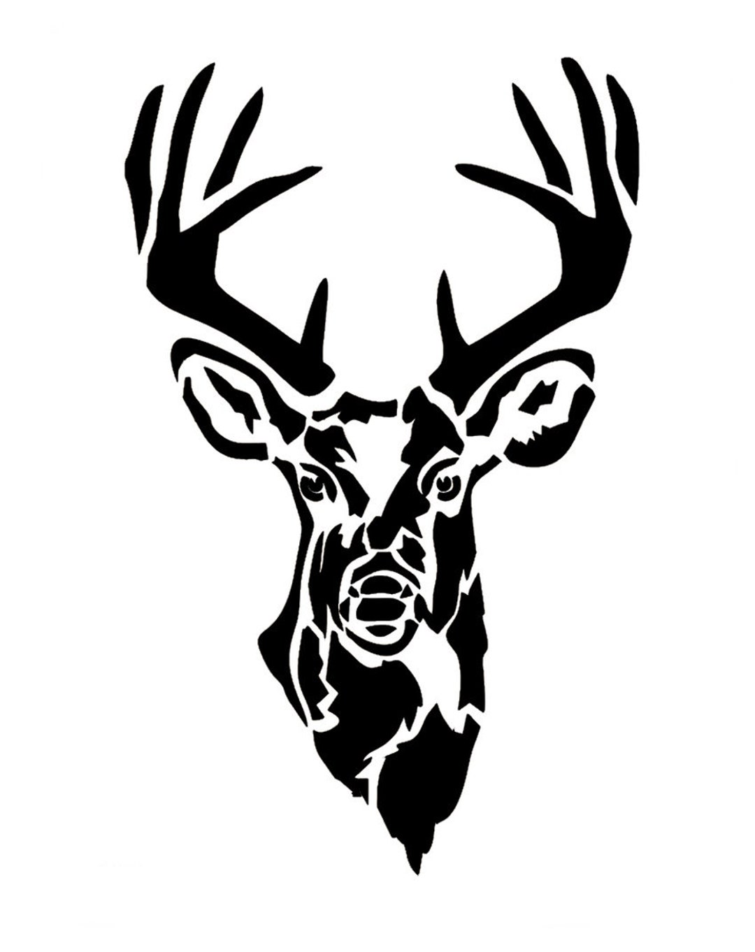 Deer Head Stencil Animal Stencils - Etsy