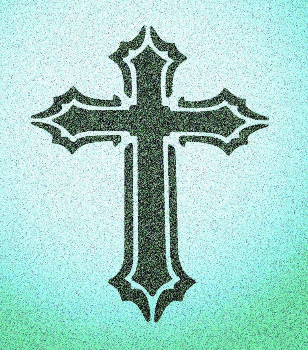 Double Cross Stencil Religious Crosses Stencils - Etsy