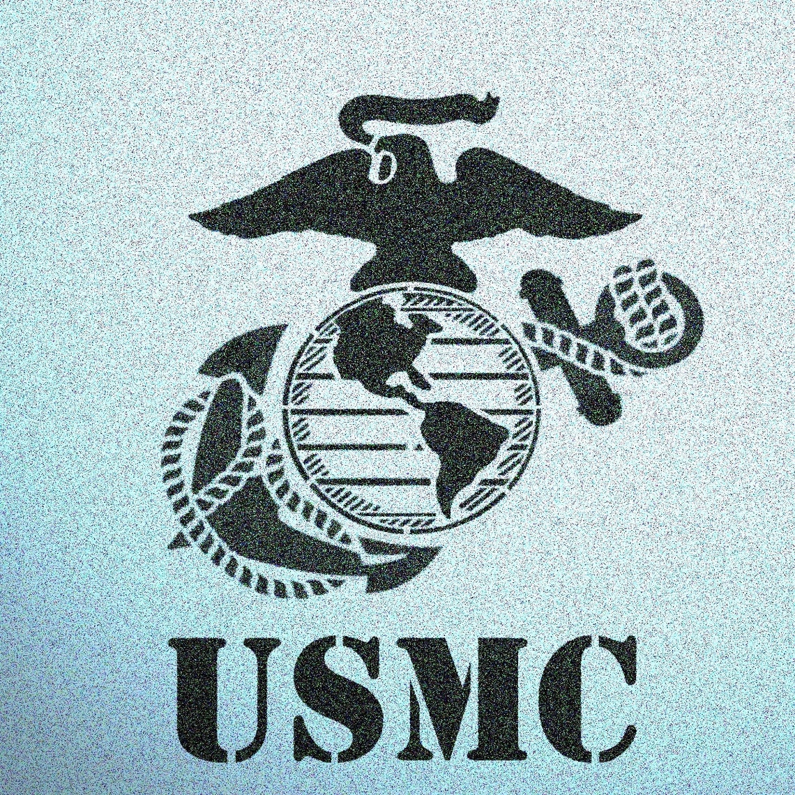 United States Marine Corps Emblem Stencil USMC Military | Etsy