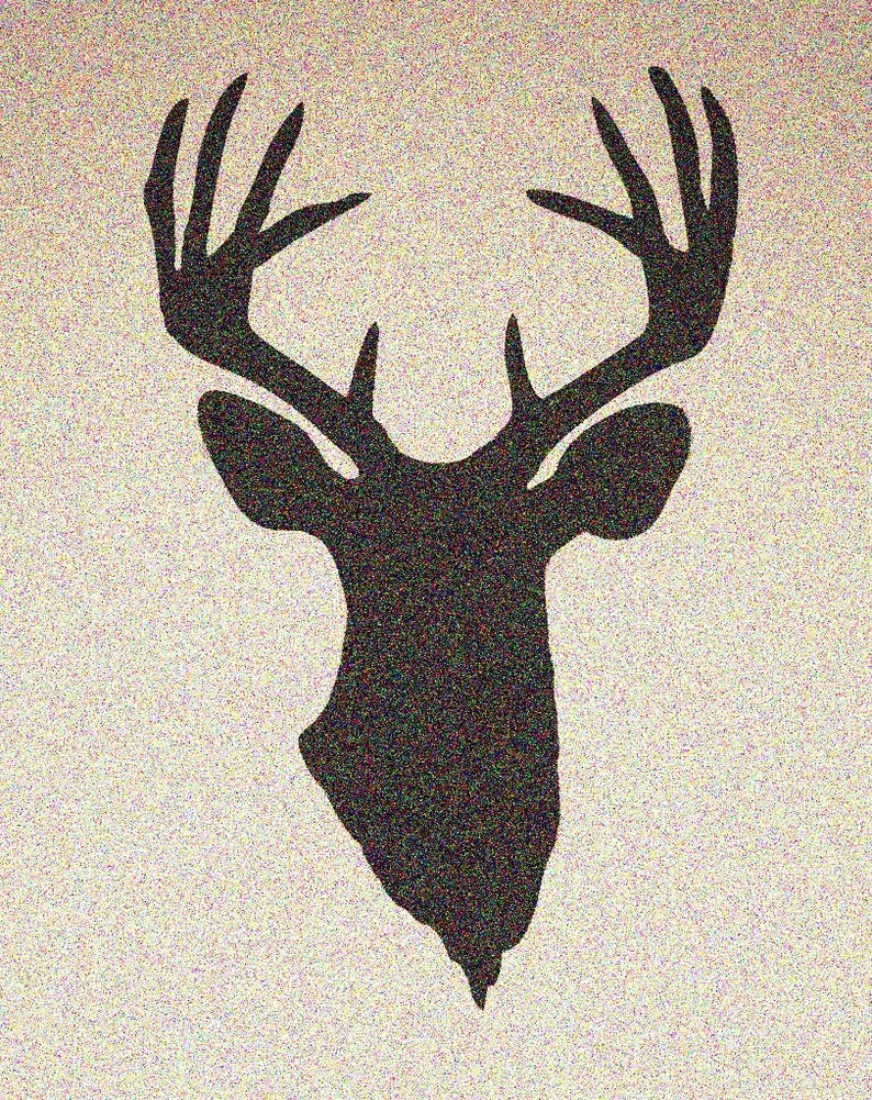 deer head silhouette stencil mylar animal rustic chic