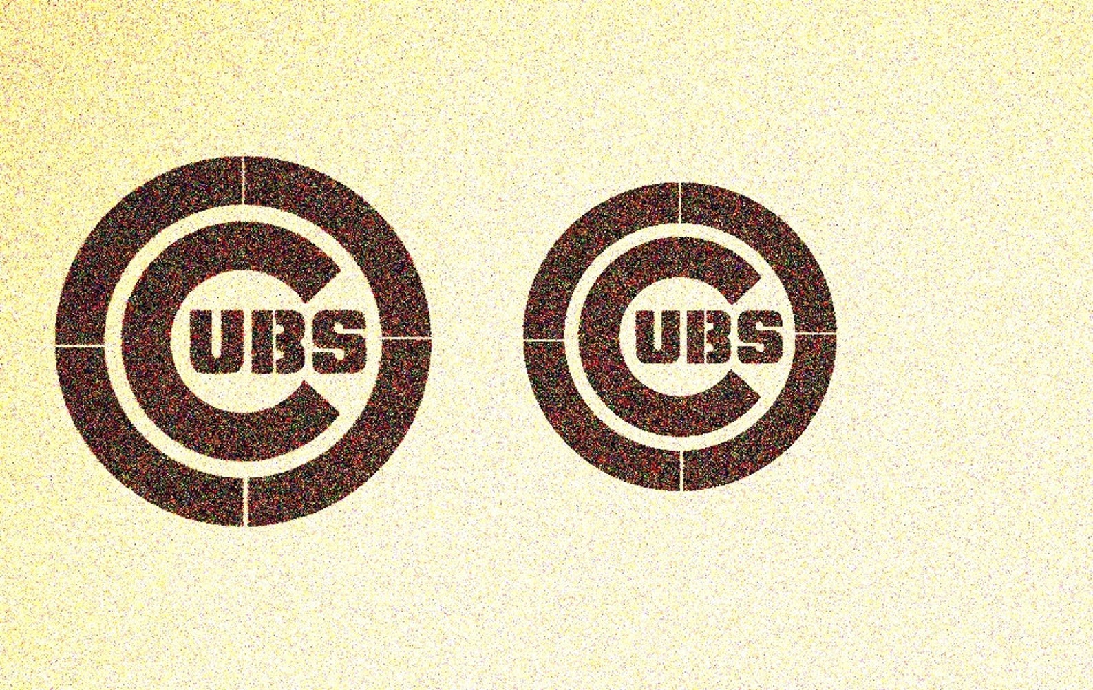 Set of 2 Chicago Cubs Stencil Mylar Baseball Signs Sports | Etsy