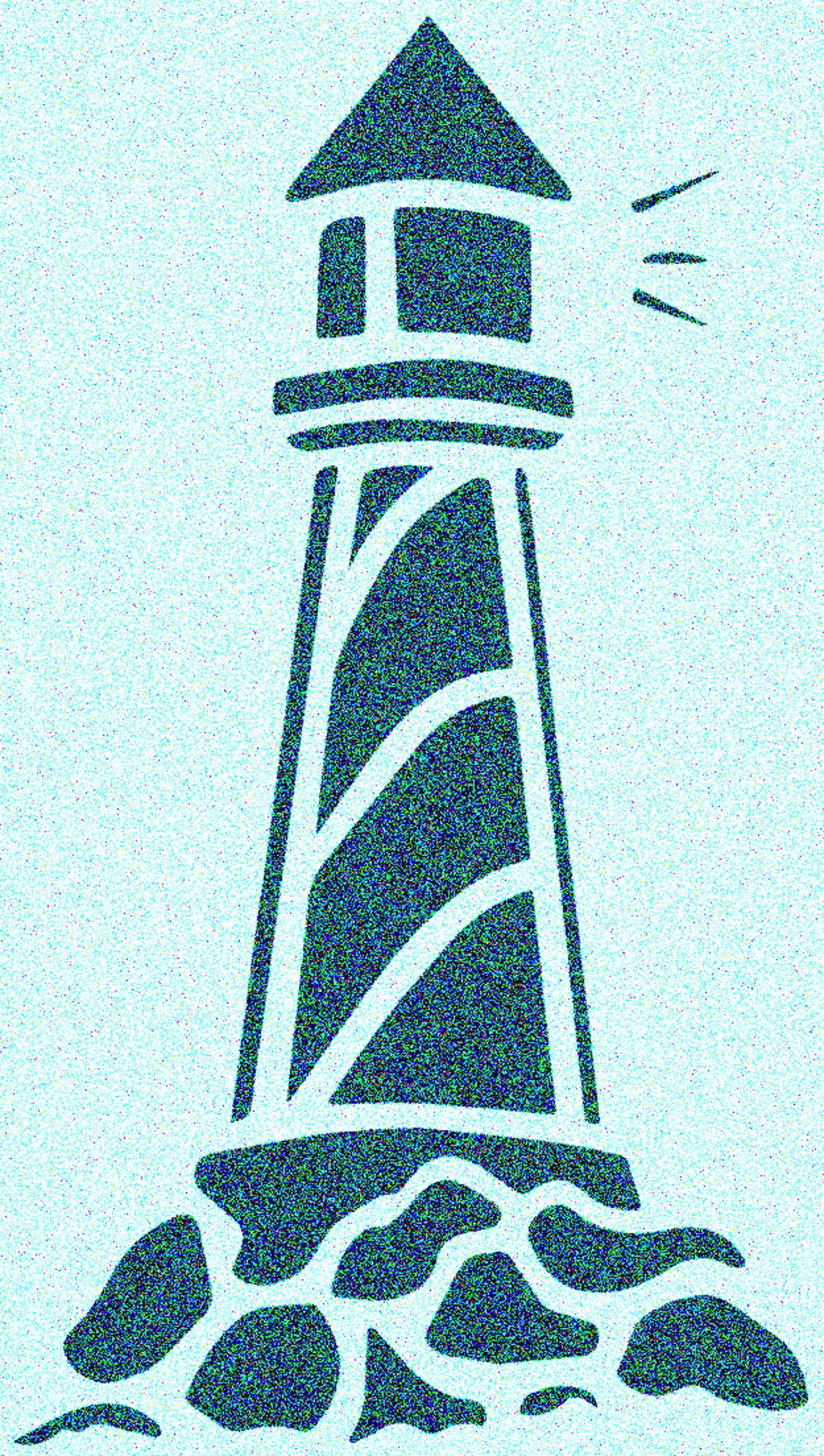 Rock Bottom Lighthouse Stencil Nautical Lighthouses Stencils Etsy