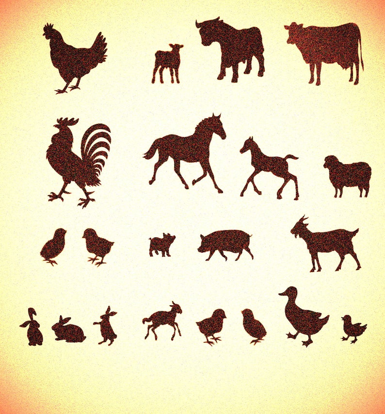 Large Group Of Farm Animals Stencil Mylar Chickens Pigs Cows Etsy large-group-of-farm-animals-stencil-mylar-chickens-pigs-cows-etsy