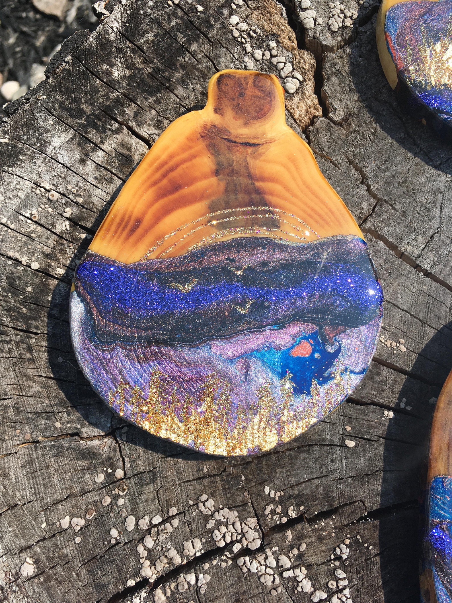 Epoxy art on wood wood wall art resin art on wood epoxy Etsy