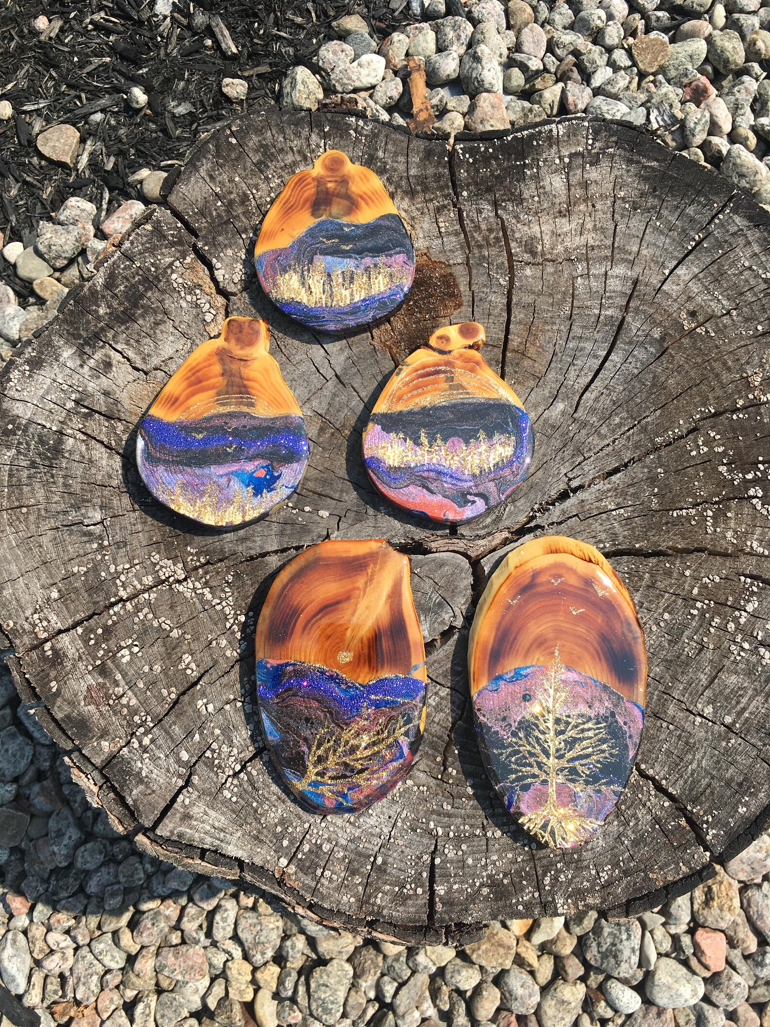 Epoxy art on wood wood wall art resin art on wood epoxy Etsy