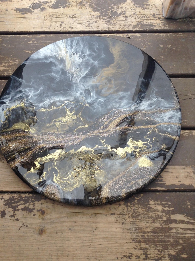 Resin art trio décoration murale résine époxy résine art Etsy