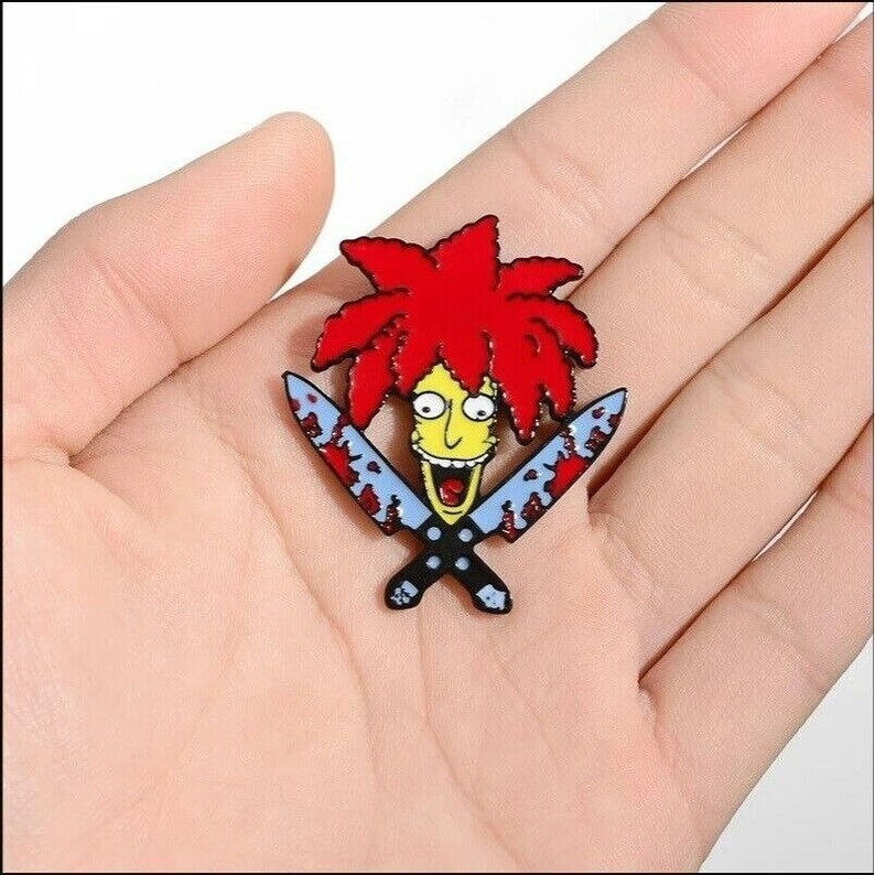 The Simpsons Sideshow Bob Halloween Knife Krusty Enamel Pin Etsy