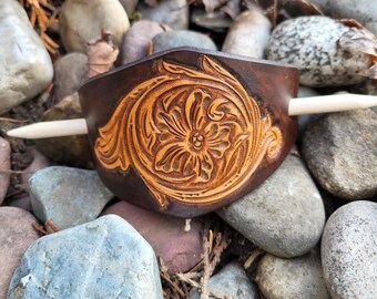 Leather Hair barrette