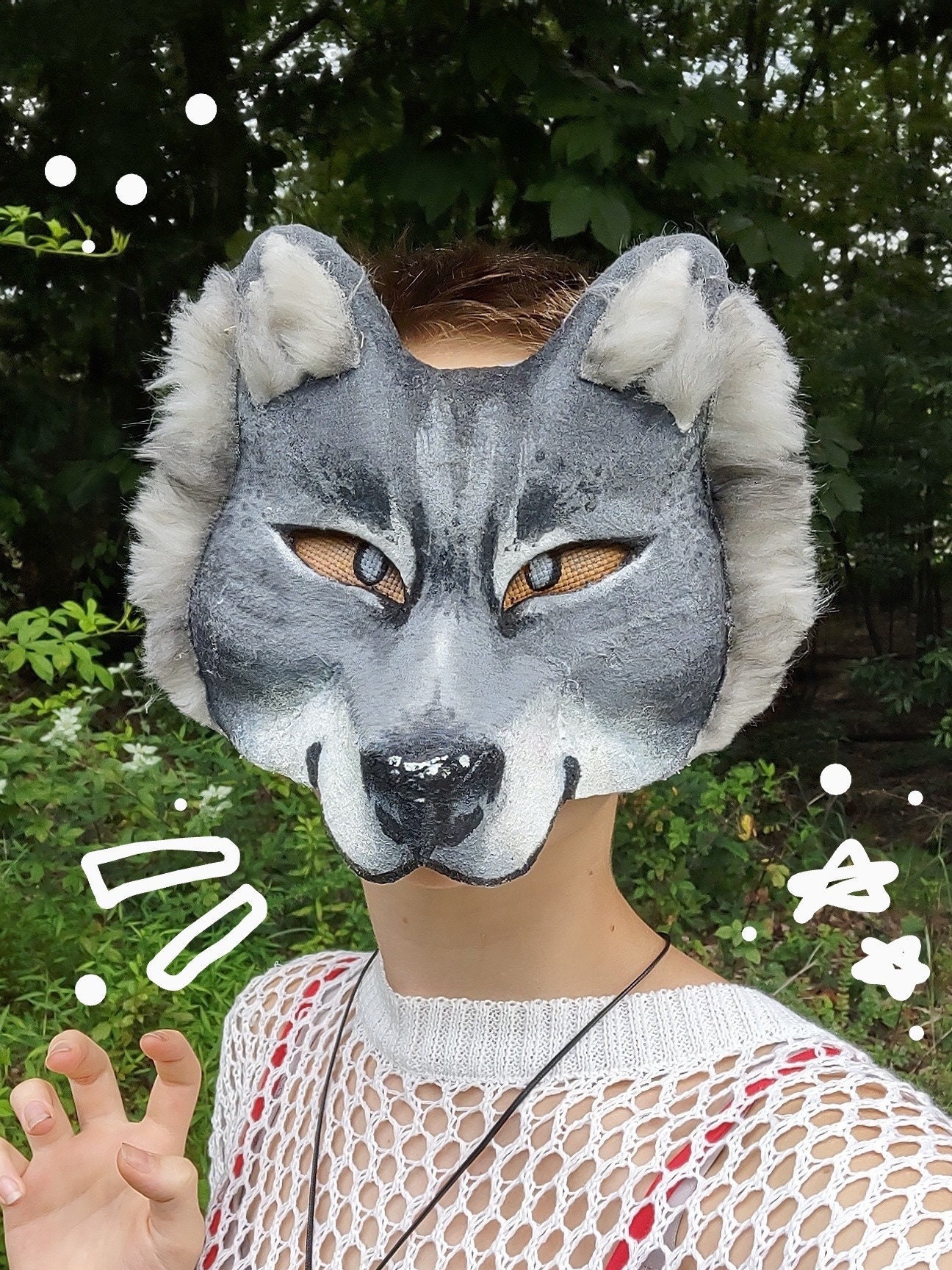 Grey Wolf Therian Mask 